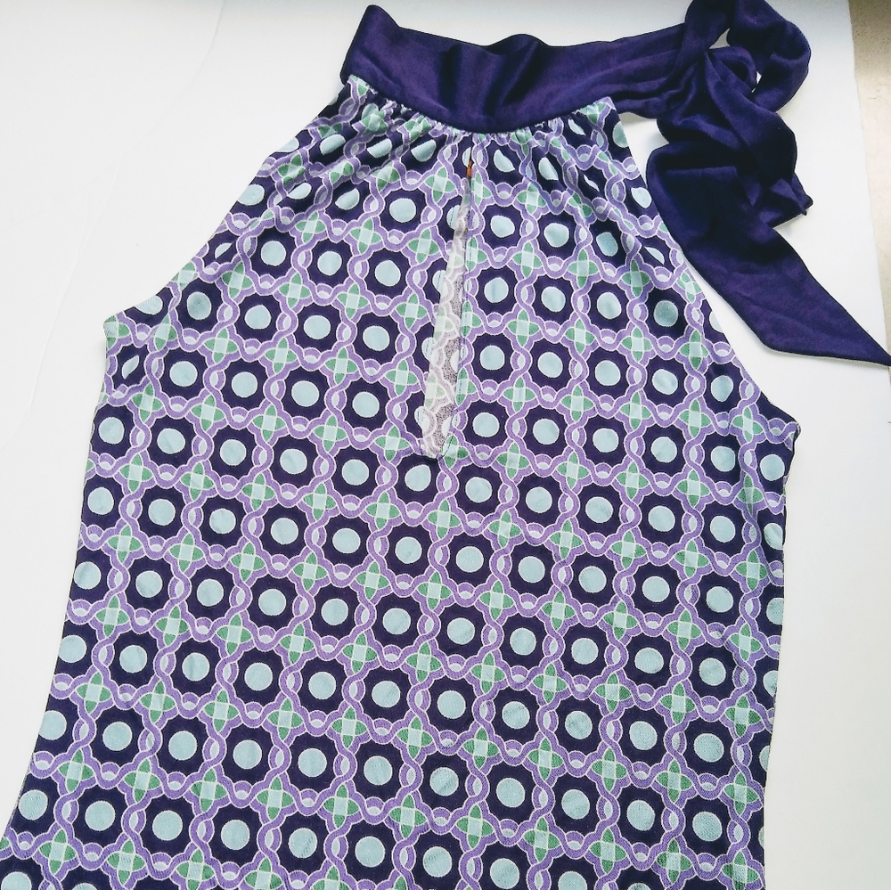 TORY BURCH Stretch Silk Bow Tie-neck Top